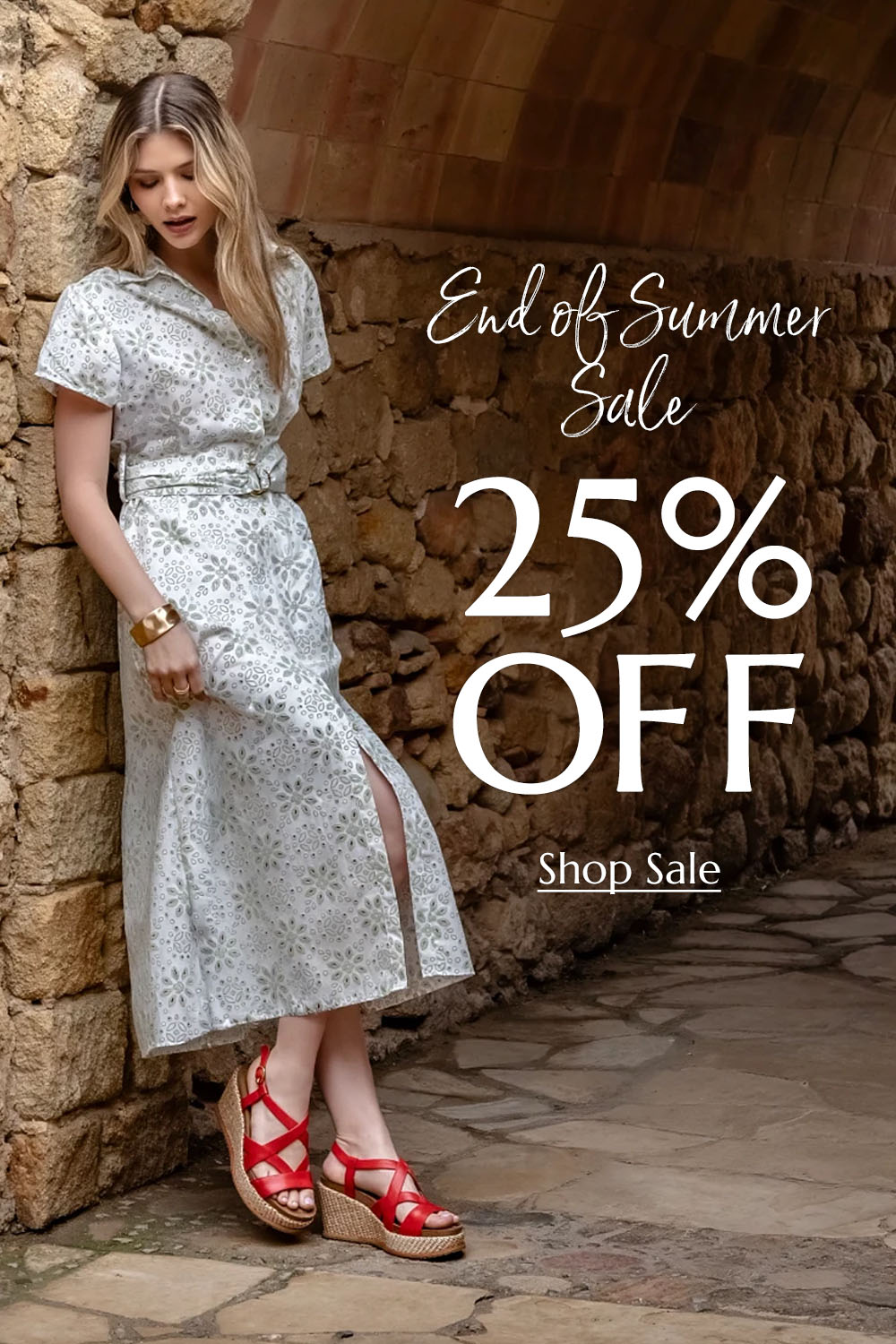  End of Summer Sale. 25% Off. Shop Sale.